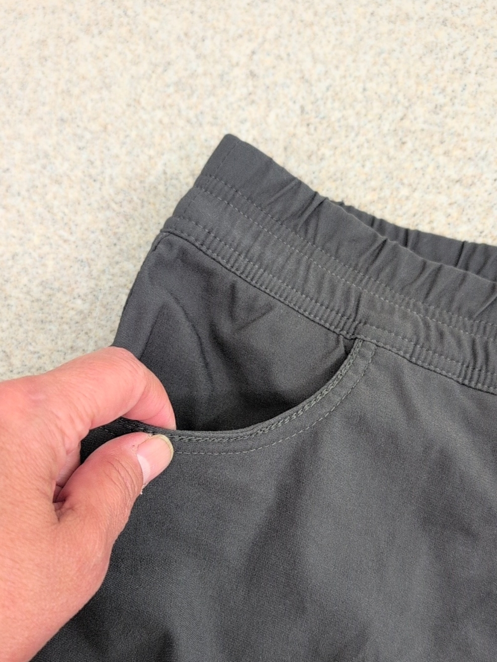 Prana Shorts, Elastic Waist, Pockets, 5 In Inseam Women's Size 12 - Picture 6 of 15